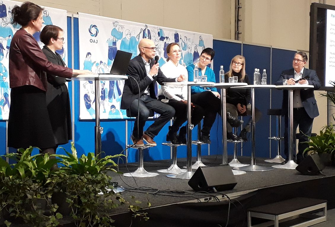 OPS-arvioinnin paneeli Educa-messuilla.